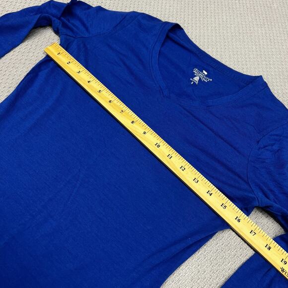 Segments wool top Women's Blue Long Sleeve Tee - Picture 6 of 6